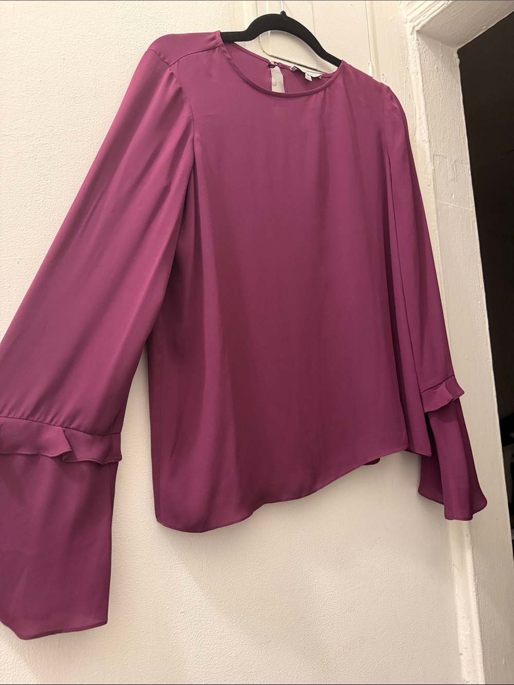 Rebecca Minkoff Plum Ruffle Sleeve Blouse
